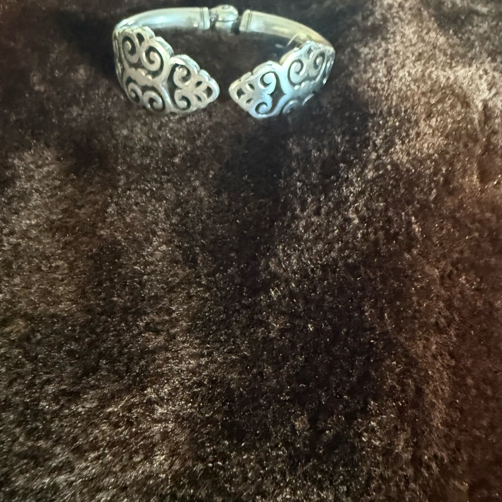 Brighton Silver Heart Swirl Bracelet